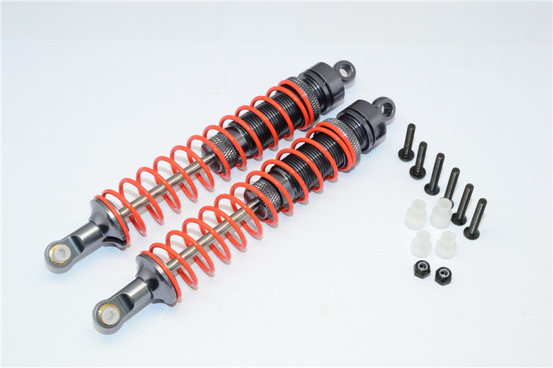 Axial Yeti Aluminum Rear Adjustable Spring Damper (125mm) - 1Pr Set Gray Silver