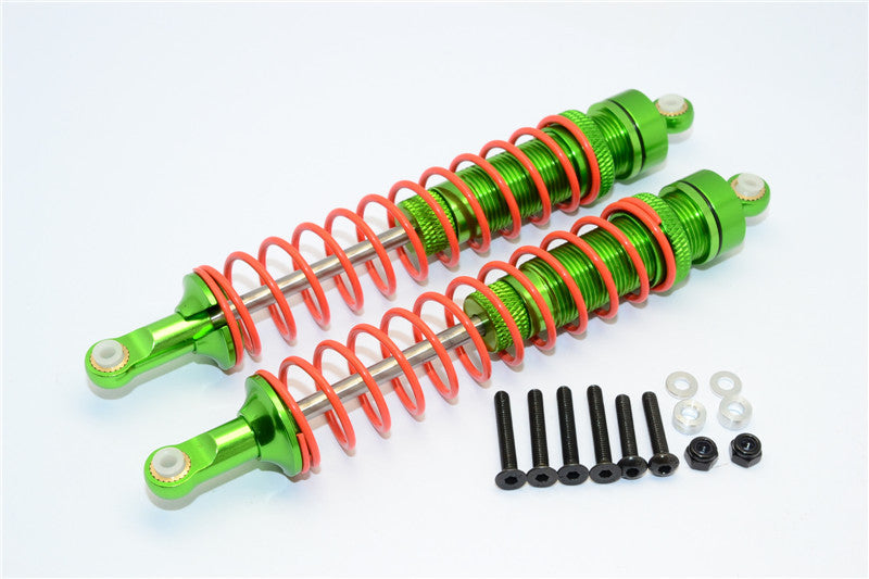 Axial Yeti Aluminum Rear Adjustable Spring Damper (125mm) - 1Pr Set Green