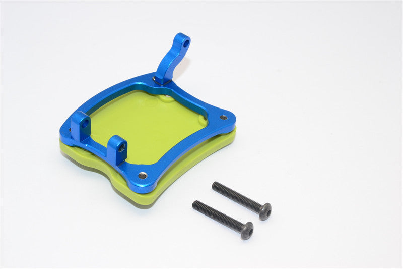 Axial Yeti Aluminum + Plastic Rear Axle Protector Mount - 1 Set Blue