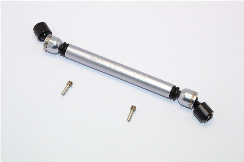 Axial Yeti Aluminum Rear Main Drive Shaft With Steel Joint (147mm-157mm) - 1Pc Set Gray Silver