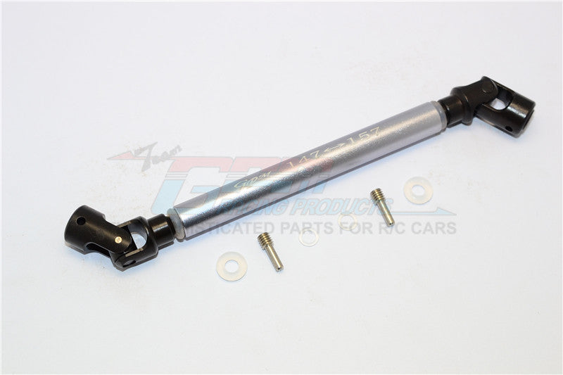 Axial Yeti (AX90026) & Yeti SCORE (AX90050, AX90068) Steel Adjustable Main Shaft With Alloy Body - 1Pc Set Gray Silver