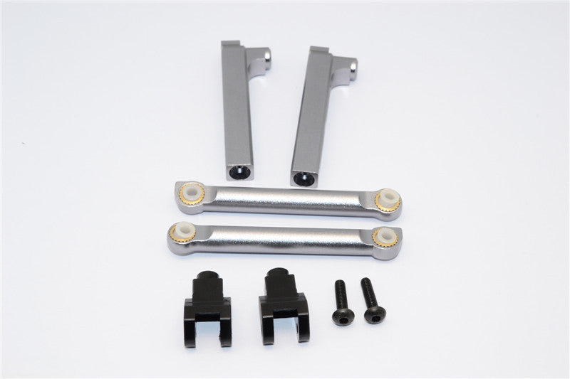 Axial Yeti Aluminum Rear Sway Bar Mount - 6 Pcs Set Gray Silver