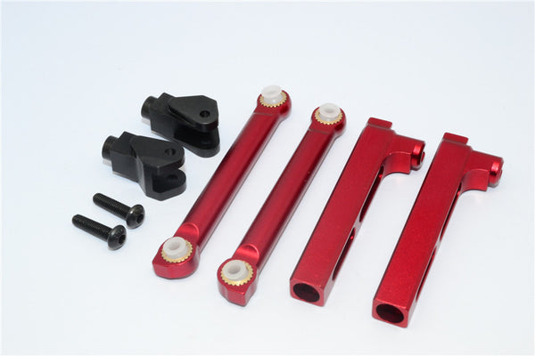 Axial Yeti Aluminum Rear Sway Bar Mount - 6 Pcs Set Red