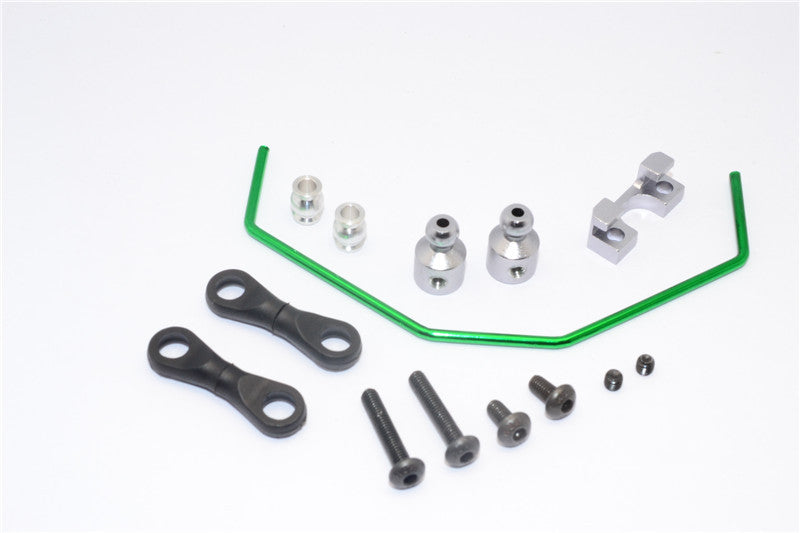 Axial Yeti Aluminum Anti-Roll Bar - 3Pcs Set Gray Silver