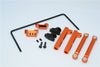 Axial Yeti Aluminum Rear Sway Bar Mount + Cage Mount + Wire - 9 Pcs Set Orange