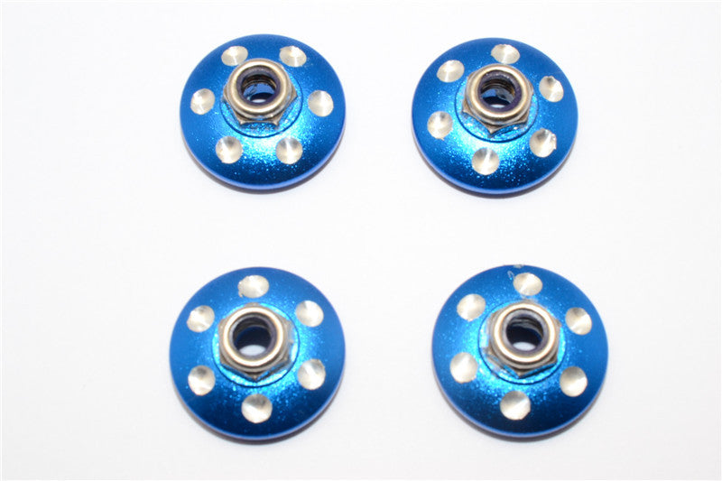 Axial Yeti XL Monster Buggy Aluminum Locking Wheel Washer - 4 Pcs Set Blue
