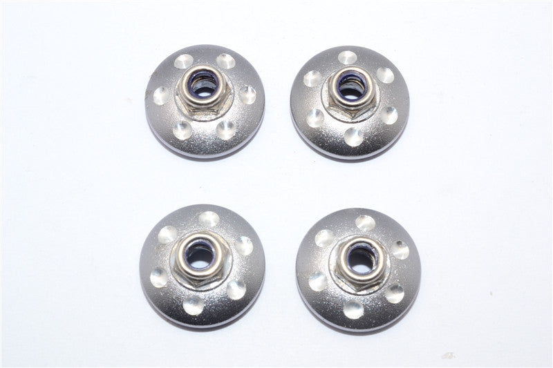 Axial Yeti XL Monster Buggy Aluminum Locking Wheel Washer - 4 Pcs Set Gray Silver