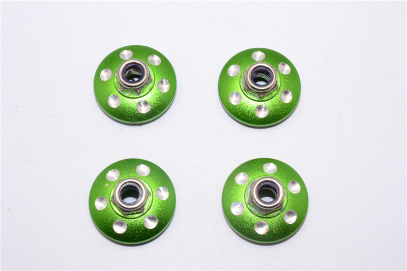 Axial Yeti XL Monster Buggy Aluminum Locking Wheel Washer - 4 Pcs Set Green