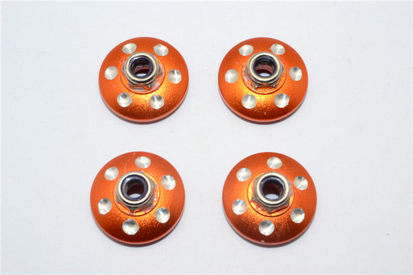 Axial Yeti XL Monster Buggy Aluminum Locking Wheel Washer - 4 Pcs Set Orange