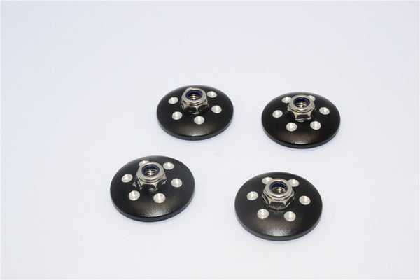 Axial Yeti XL Monster Buggy Aluminum Extra Size Locking Wheel Washer - 4 Pcs Set Black