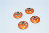 Axial Yeti XL Monster Buggy Aluminum Extra Size Locking Wheel Washer - 4 Pcs Set Orange