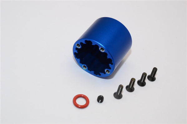 Axial Yeti XL Monster Buggy Aluminum Front Differential Case - 1Pc Set Blue