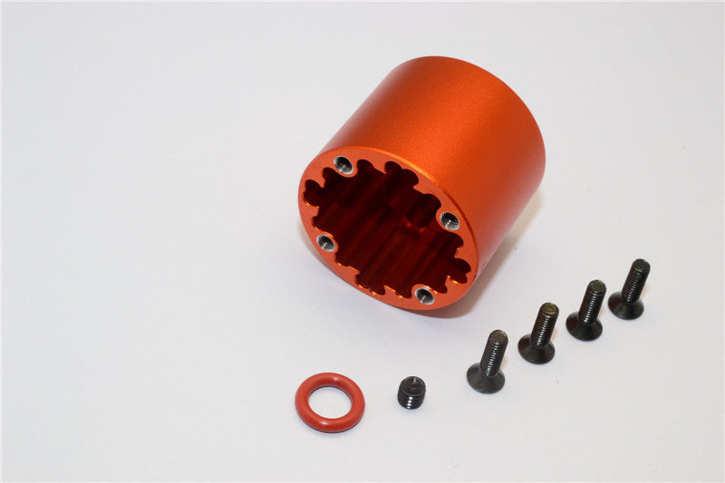 Axial Yeti XL Monster Buggy Aluminum Front Differential Case - 1Pc Set Orange