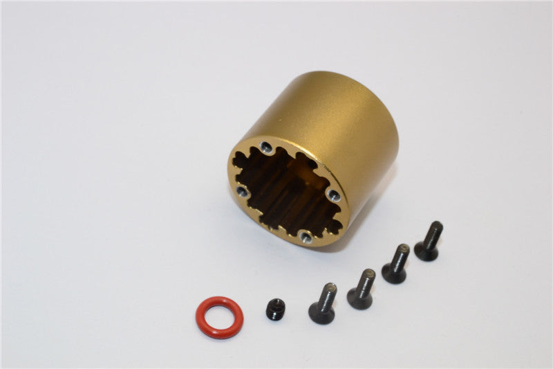 Axial Yeti XL Monster Buggy Aluminum Front Differential Case - 1Pc Set Titanium