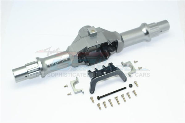 Axial Yeti XL Monster Buggy Aluminum Rear Gear Box (Without Cover) - 1 Set Gray Silver