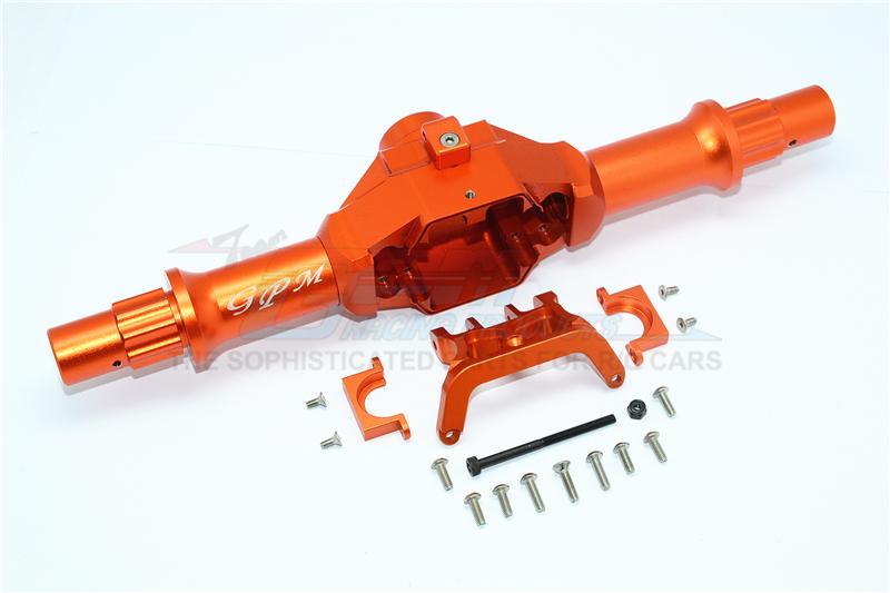 Axial Yeti XL Monster Buggy Aluminum Rear Gear Box (Without Cover) - 1 Set Orange