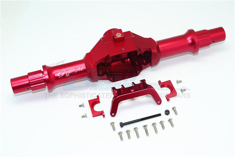 Axial Yeti XL Monster Buggy Aluminum Rear Gear Box (Without Cover) - 1 Set Red