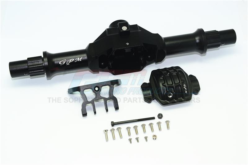 Axial Yeti XL Monster Buggy Aluminum Rear Gear Box (With Cover) - 1 Set Black