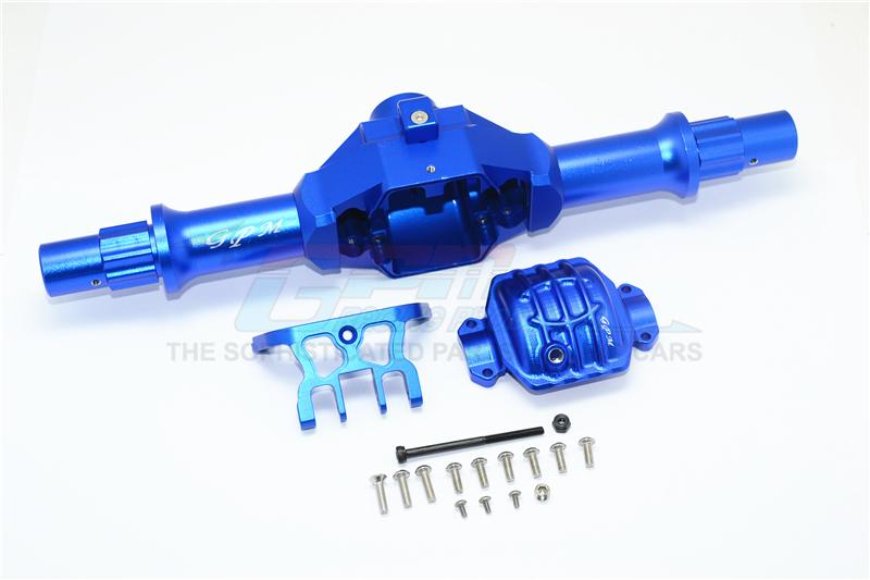 Axial Yeti XL Monster Buggy Aluminum Rear Gear Box (With Cover) - 1 Set Blue