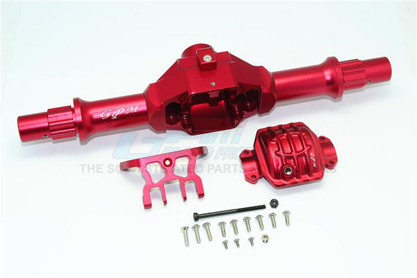 Axial Yeti XL Monster Buggy Aluminum Rear Gear Box (With Cover) - 1 Set Red