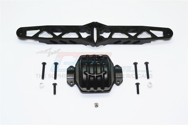 Axial Yeti XL Monster Buggy Aluminum Rear Axle Housing Mount - 3Pcs Set Black