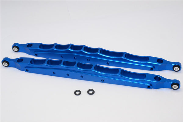 Axial Yeti XL Monster Buggy Aluminum Rear Lower Chassis Link Parts - 1 Pr Set Blue