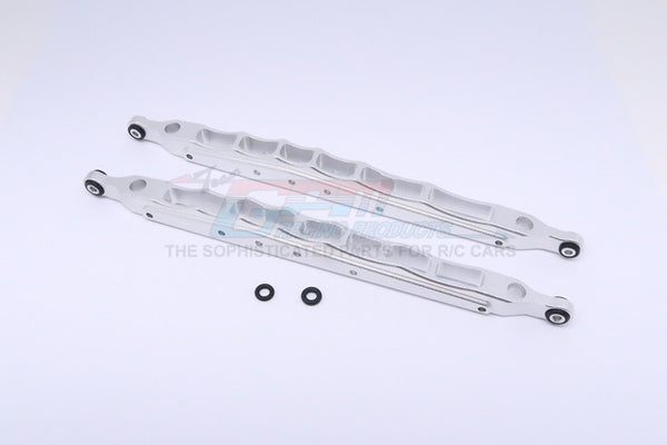 Axial Yeti XL Monster Buggy Aluminum Rear Lower Chassis Link Parts - 1Pr Set Silver