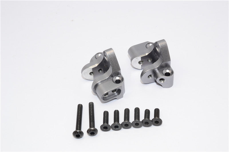 Axial Yeti XL Monster Buggy Aluminum Rear Lower Chassis Link Parts Mount - 1Pr Set Gray Silver