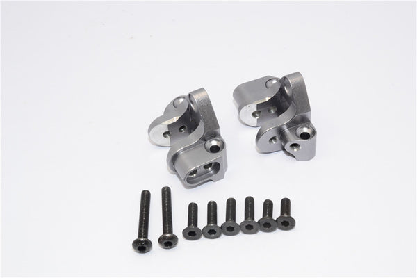 Axial Yeti XL Monster Buggy Aluminum Rear Lower Chassis Link Parts Mount - 1Pr Set Gray Silver