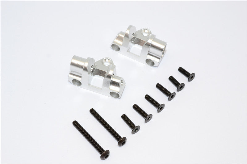 Axial Yeti XL Monster Buggy Aluminum Rear Lower Chassis Link Parts Mount - 1Pr Set Silver