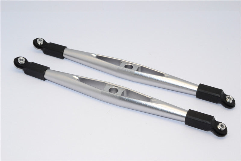 Axial Yeti XL Monster Buggy Aluminum Rear Upper Chassis Link Parts With Plastic Ends - 1Pr Silver