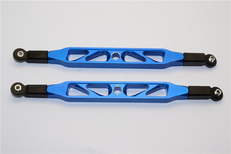 Axial Yeti XL Monster Buggy Aluminum Rear Upper Chassis Link Parts With Plastic Ends - 1Pr Blue