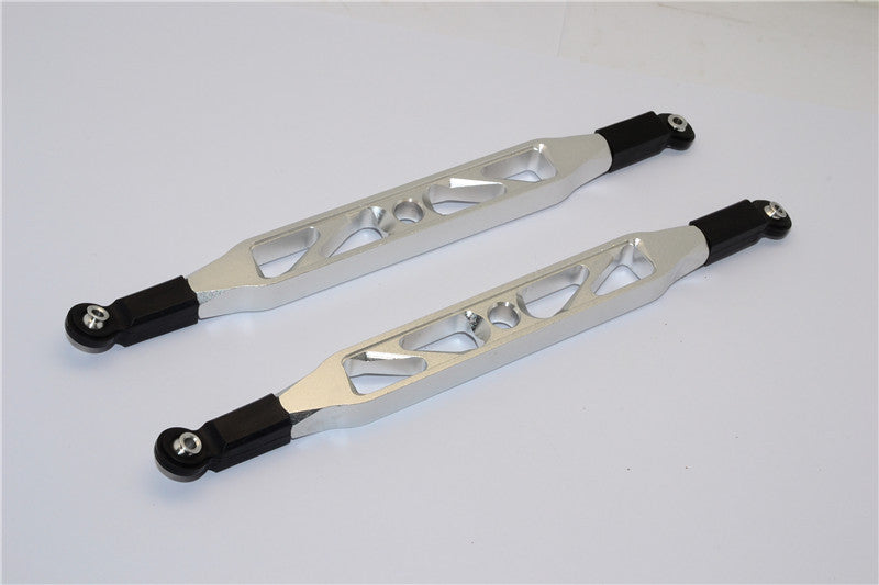 Axial Yeti XL Monster Buggy Aluminum Rear Upper Chassis Link Parts With Plastic Ends - 1Pr Silver