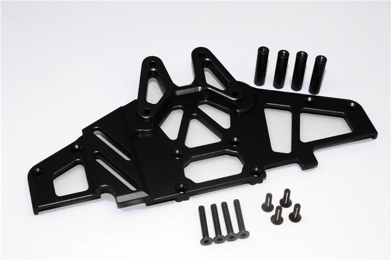 Axial Yeti XL Monster Buggy Aluminium Front Clip & Skid Plate - 1 Set Black