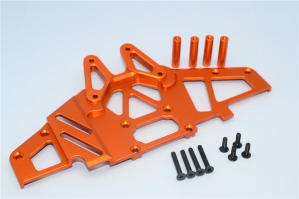 Axial Yeti XL Monster Buggy Aluminum Front Clip & Skid Plate - 1 Set Orange