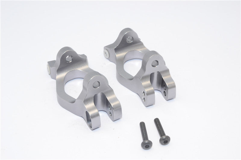 Axial Yeti XL Monster Buggy Aluminum Front C-Hub - 1Pr Set Gray Silver