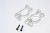 Axial Yeti XL Monster Buggy Aluminum Front C-Hub - 1Pr Set Silver