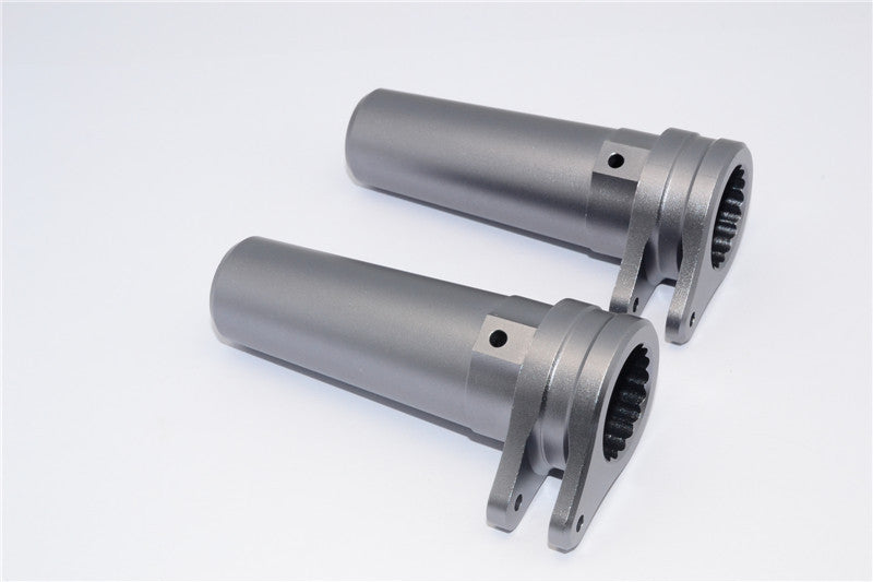 Axial Yeti XL Monster Buggy Aluminum Straight Axle Adapter - 1Pr Gray Silver