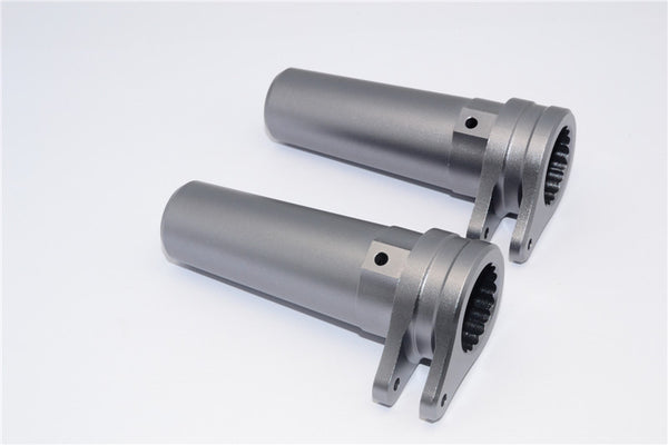 Axial Yeti XL Monster Buggy Aluminum Straight Axle Adapter - 1Pr Gray Silver