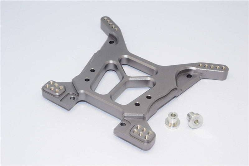 Axial Yeti XL Monster Buggy Aluminum Front Damper Plate - 1Pc Set Gray Silver