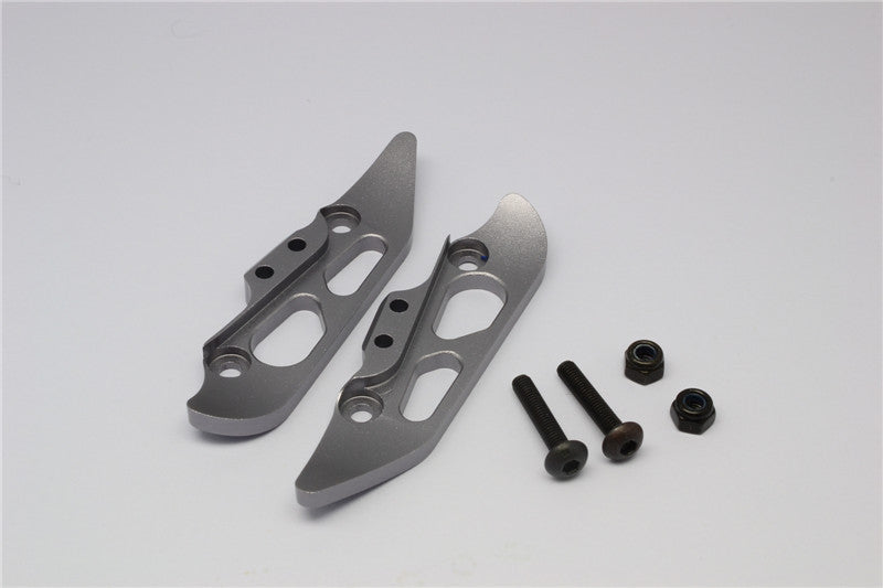 Axial Yeti XL Monster Buggy Aluminum Rear Damper Mount - 2Pcs Set Gray Silver