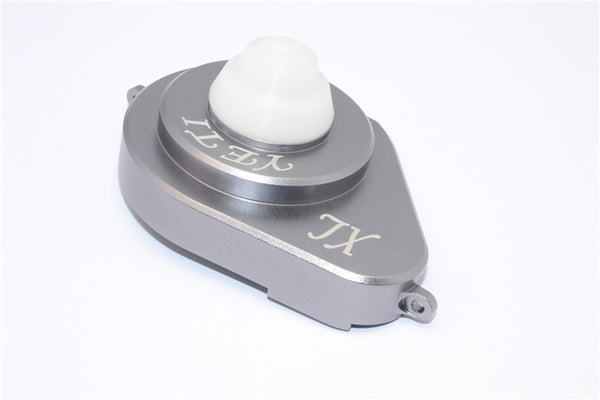 Axial Yeti XL Monster Buggy Aluminum Transmission Spur Gear Cover - 1Pc Set Gray Silver+White
