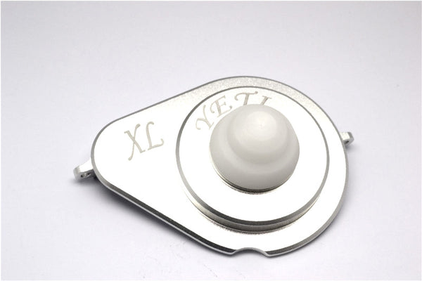 Axial Yeti XL Monster Buggy Aluminum Transmission Spur Gear Cover - 1Pc Set Silver+White