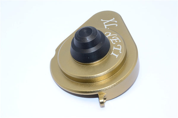 Axial Yeti XL Monster Buggy Aluminum Transmission Spur Gear Cover - 1Pc Set Titanium+Black