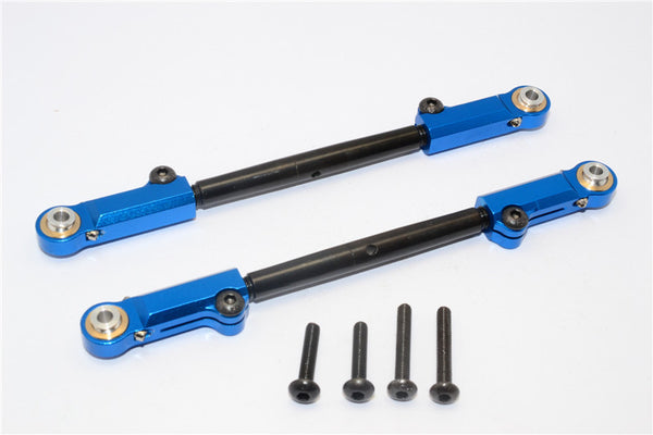 Axial Yeti XL Monster Buggy Spring Steel Steering Tie Rod With Aluminum Ball Ends - 1Pr Set Blue