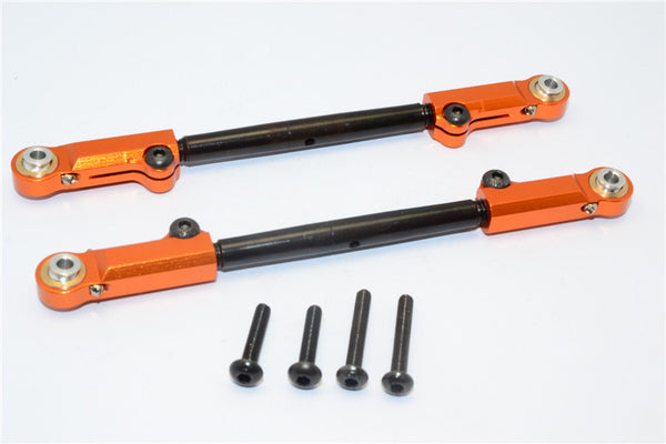 Axial Yeti XL Monster Buggy Spring Steel Steering Tie Rod With Aluminum Ball Ends - 1Pr Set Orange
