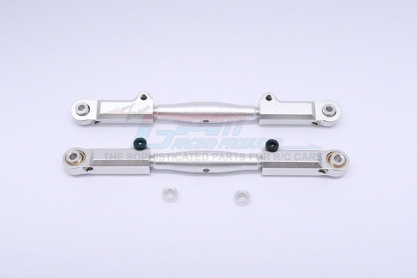 Axial Yeti XL Monster Buggy Aluminum Front Adjustable Upper Tie Rod - 1Pr Set Silver