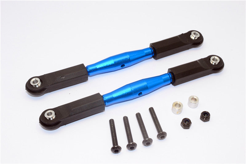 Axial Yeti XL Monster Buggy Aluminum Front Upper Tie Rod With Plastic Ends - 1Pr Set Blue