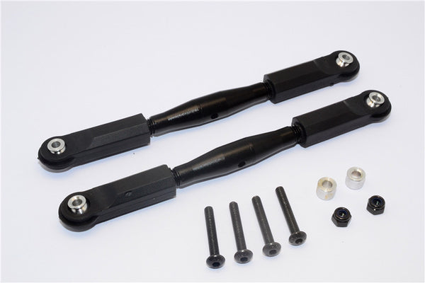 Axial Yeti XL Monster Buggy Aluminum Front Upper Tie Rod With Plastic Ends - 1Pr Set Black