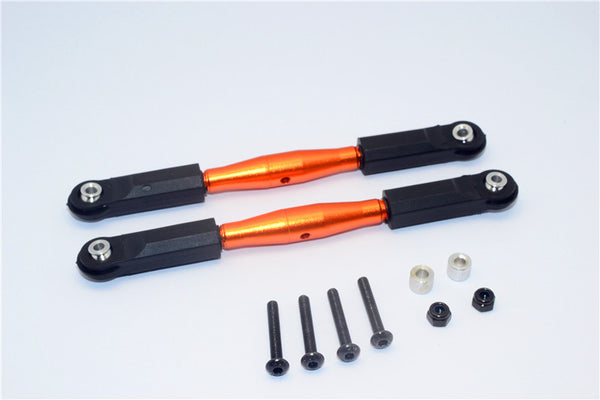 Axial Yeti XL Monster Buggy Aluminum Front Upper Tie Rod With Plastic Ends - 1Pr Set Orange